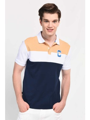 Ucla Claremont Kahve Polo Yaka Nakışlı Erkek Tshirt