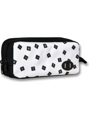 Ümit Çanta Cennec Iki Bölmeli Erkek Çocuk Kalem Çantası - Siyah-Beyaz