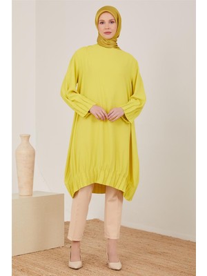 Armine Nervürlü Tunik 23Y4404 Limon Yeşili