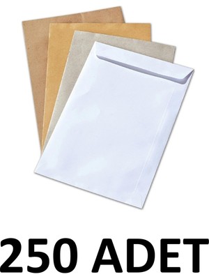 Diplomat 250 Adet (1 Koli) Silikonlu 110 gr 24X32 cm Torba Zarf Beyaz