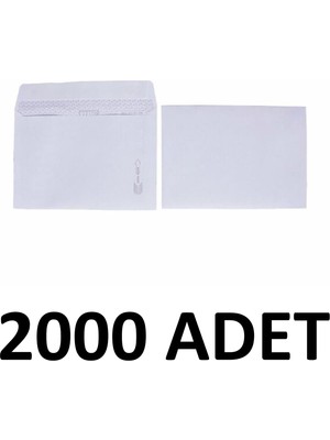 Diplomat 2000 Adet  Mektup Zarfı 11.4 x 16.2 cm 70 gr  Kendinden Yapışkanlı, Silikonlu Beyaz