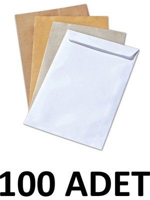 Diplomat 100 Adet Silikonlu 110 gr 24X32 cm Torba Zarf Beyaz