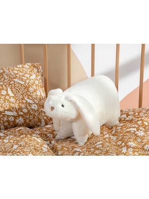 English Home Bunny Polyester Dekoratif Tekli Bebe Dekoratif Kırlent 36 x 40 cm Ekru