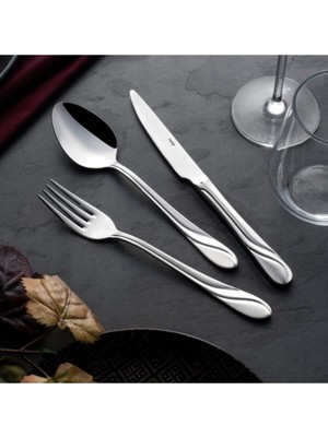 Nehir Safir Sade Tatlı Pasta Bıçak 12 Li 50 Yıl Garantili