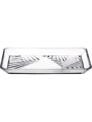 Paşabahçe 68693 Madlen Dikdörtgen Servis Tabağı 27 x 17 cm Şeffaf Malzeme ile Şık Tasarım
