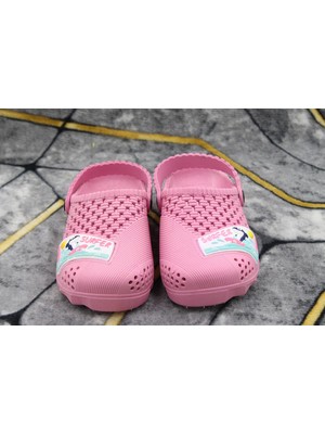Gezer Çocuk  Figürlü Kaydırmaz Ortopedik Sandalet Crocs Terlik - Toz Pembe