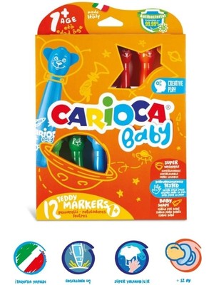 Carioca Baby –teddy Keçeli Boya Kalemı Jumbo – 12 Parça