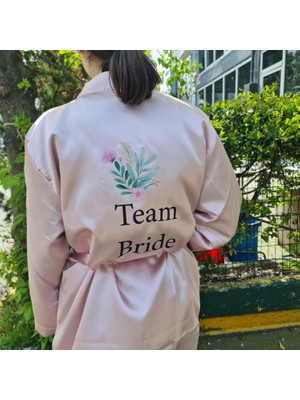 Dc Dokme Team Bride Sabahlık Gelin Adayı Ekibi Için Tasarlanmış Sabahlık