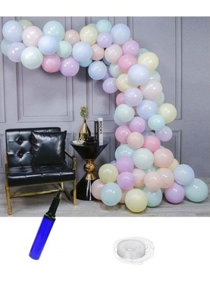Kidspartim Doğum Günü Makaron Balon Zinciri 63 Parça