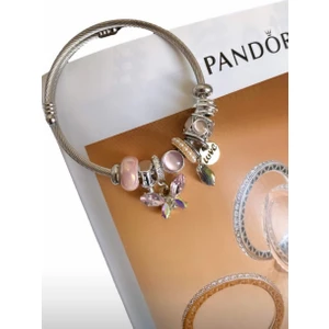 Çelik Kelebek Pandora Bileklik