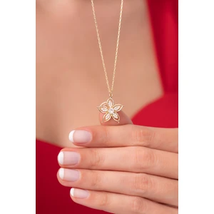 Lilyum Çiçeği Zarif Kadın Kolye