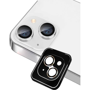 Apple iPhone 14 Plus Alüminyum Alaşım Safir Temperli Cam Kamera Lens Koruyucu - Gold