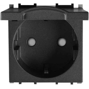 Viko Panasonic Modüler Siyah Kapaklı Topraklı Priz Çk Alt+Kapak 2m - WVTT22101BL-TR