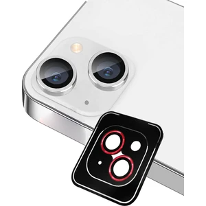 Kzy Apple iPhone 14 Safir Temperli Cam Kamera Lens Koruyucu - Kırmızı