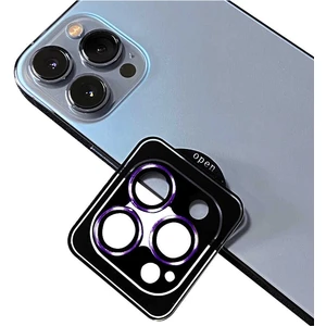 Apple iPhone 14 Pro Max Safir Temperli Cam Kamera Lens Koruyucu - Mor