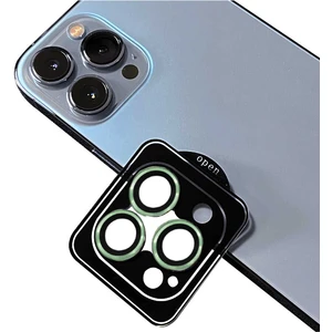 Apple iPhone 13 Pro Max Safir Temperli Cam Kamera Lens Koruyucu - Yeşil