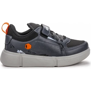 Kiko Kids Cırtlı Fileli Kız/erkek Çocuk Spor Ayakkabı 3013 Füme - Siyah