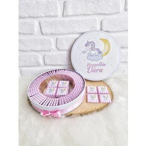 100 Adet Isme Özel Unicorn Temalı Çikolata