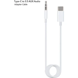 Xiaomi / Huawei / Oppo Uyumlu Type-C To 3.5mm Aux Kablosu Dönüştürücü 1 Metre Beyaz