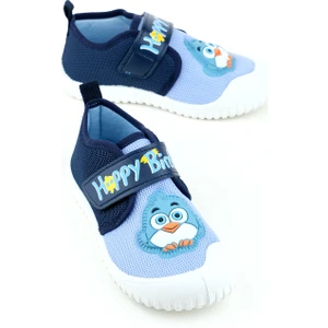 Yazlık Erkek Çocuk Keten Happy Bird Cırt Cırtlı Ayarlanabilir Ayakkabı