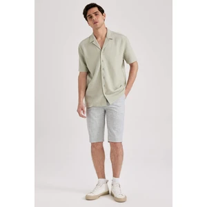 Regular Fit Bağcıklı Keten Bermuda Şort N8076AZ23SM