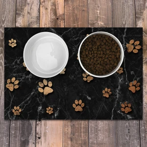 Vinil Kaymaz Tabanlı Keçe Baskılı Evcil Hayvan Pet Mama  Paspası 30x45