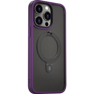 iPhone 14 Pro Max Uyumlu Wiwu ZMM-010 Magsafe Şarj Özellikli Mat Transparan Standlı Kapak Kılıf