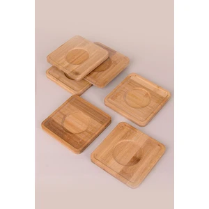 Bambu Kare Çay Tabağı 6'lı