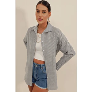 3900 Oversize Uzun Basic Gömlek