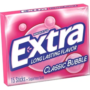 Wrigley's Extra Classic Bubble Gum 15 Sticks