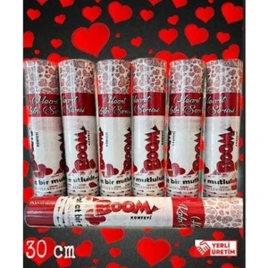 Nedı  Fıesta Konfetı 30CM Kalplı Kırmızı BK-004