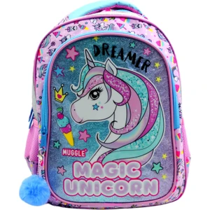 2 Bölmeli Unicorn Pembe Okul Sırt Çantası (MU-7822)