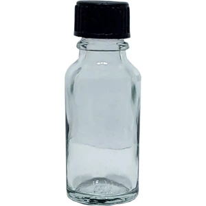 Şeffaf Cam Şişe 2 Adet x 20 ml Dökme Kapaklı