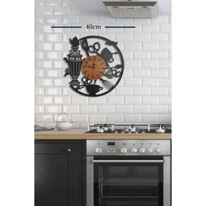 Ensa Design  Cafe Duvar Saati Semaver Mutfak Saati 40CM