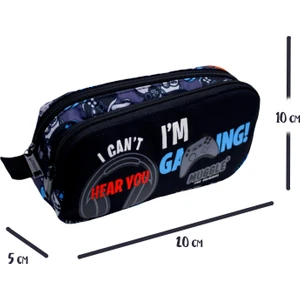 Game Over Siyah 2 Gözlü Kalemlik Çantası (MU-9444)