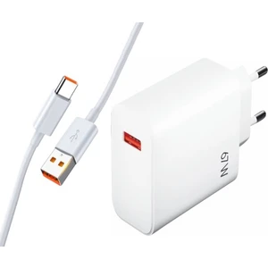 Xiaomi ve Tüm Type C Telefonlarla Uyumlu 67W Turbo Hızlı Şarj Cihazı Şarj Aleti Hızlı Şarj Aleti Adaptör Set​​​​​​​