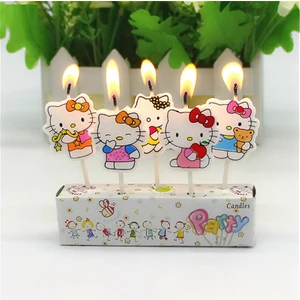 Kuzey Oyuncak Hello Kıtty Bırthday Candle Vıp Kalite Hello Kıtty Pasta Mumu 5 Adet Hello Kıtty Doğum Günü Mumu