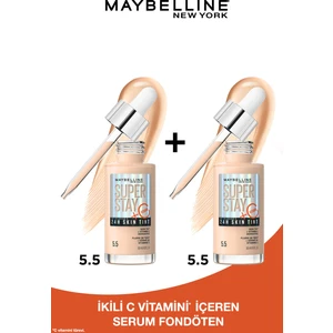 Maybelline New York 2'li Super Stay Skin Tint Fondöten - 05.5 Seti