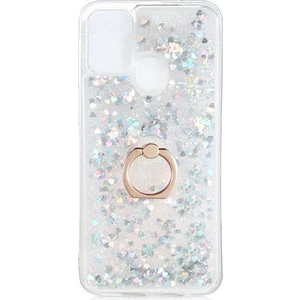 Kip GSM Galaxy M31 Kılıf Sıvılı Simli Yüzüklü Kapak
