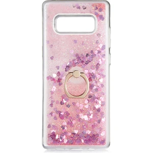 Kip GSM Galaxy Note 8 Kılıf Sıvılı Simli Yüzüklü Kapak