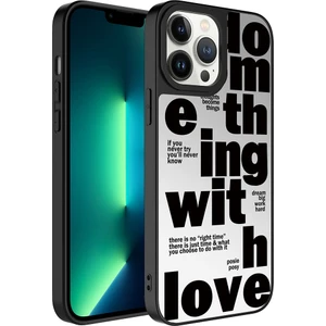 Apple iPhone 13 Pro Max Kılıf Aynalı Desenli Parlak Mirror Kapak