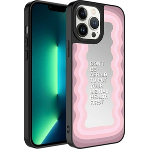 Apple iPhone 13 Pro Max Kılıf Aynalı Desenli Parlak Mirror Kapak