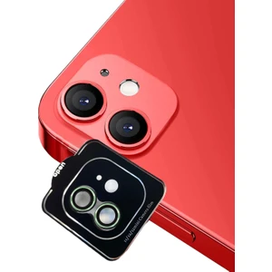 Caseart Apple iPhone 12 Alüminyum Alaşım Safir Temperli Cam Kamera Lens Koruyucu - Yeşil