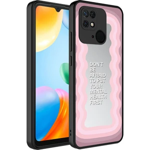 Kny Xiaomi Redmi 10C Kılıf Aynalı Desenli Parlak Mirror Kapak