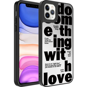 Kny Apple iPhone 11 Pro Max Kılıf Aynalı Desenli Parlak Mirror Kapak