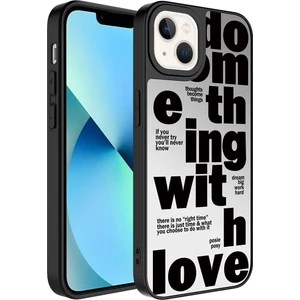 Kny Apple iPhone 13 Kılıf Aynalı Desenli Parlak Mirror Kapak