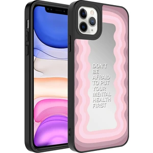 Kny Apple iPhone 11 Pro Max Kılıf Aynalı Desenli Parlak Mirror Kapak