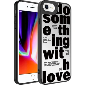 Kny Apple iPhone 8 Plus Kılıf Aynalı Desenli Parlak Mirror Kapak