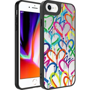 Kny Apple iPhone 8 Plus Kılıf Aynalı Desenli Parlak Mirror Kapak