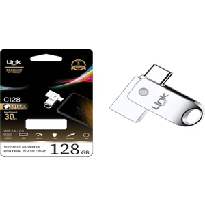 Linktech C128 Premium 128GB Type-C Otg Dual 30MB/S USB Bellek